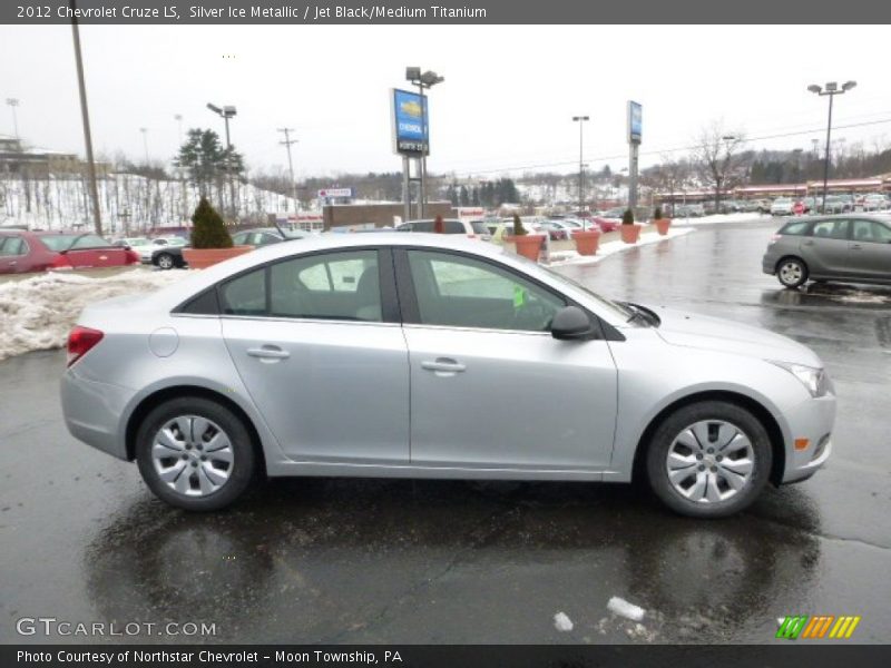 Silver Ice Metallic / Jet Black/Medium Titanium 2012 Chevrolet Cruze LS