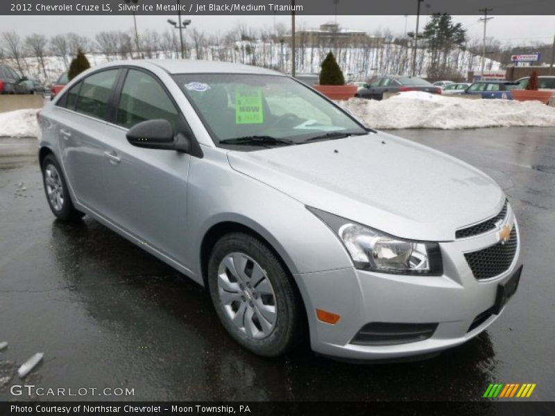 Silver Ice Metallic / Jet Black/Medium Titanium 2012 Chevrolet Cruze LS