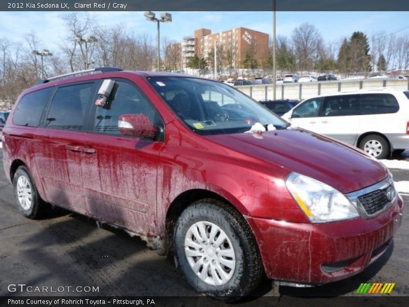 Claret Red / Gray 2012 Kia Sedona LX