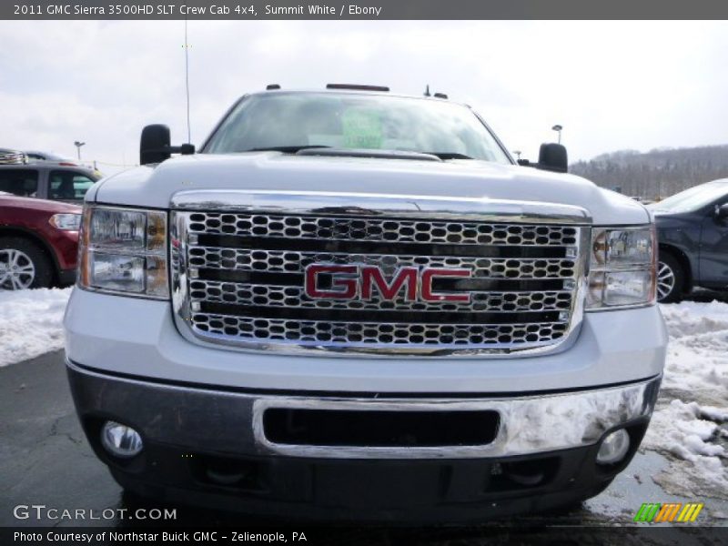 Summit White / Ebony 2011 GMC Sierra 3500HD SLT Crew Cab 4x4