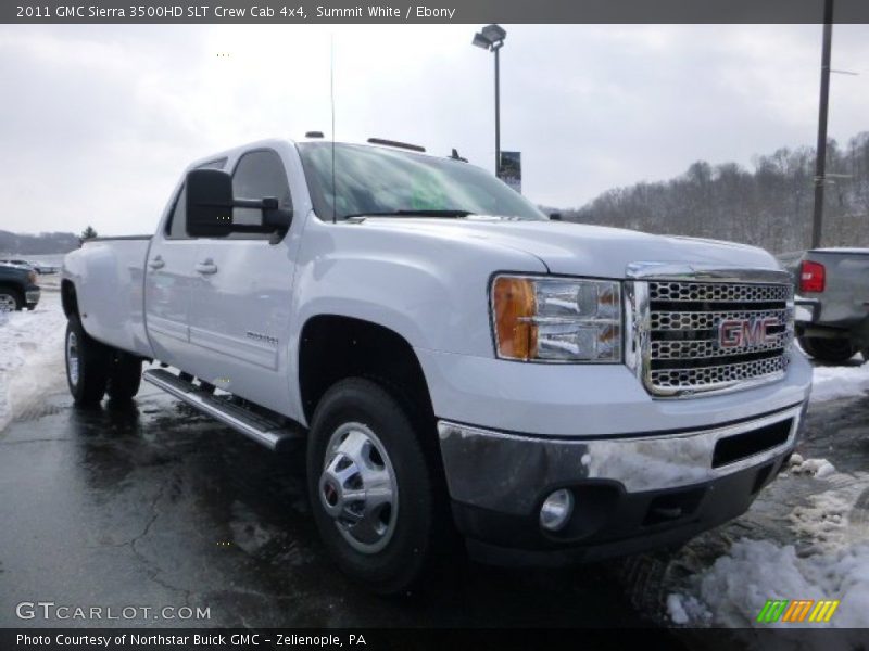 Summit White / Ebony 2011 GMC Sierra 3500HD SLT Crew Cab 4x4