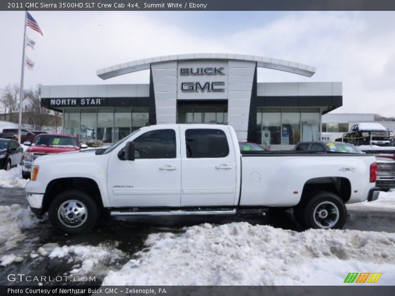 Summit White / Ebony 2011 GMC Sierra 3500HD SLT Crew Cab 4x4