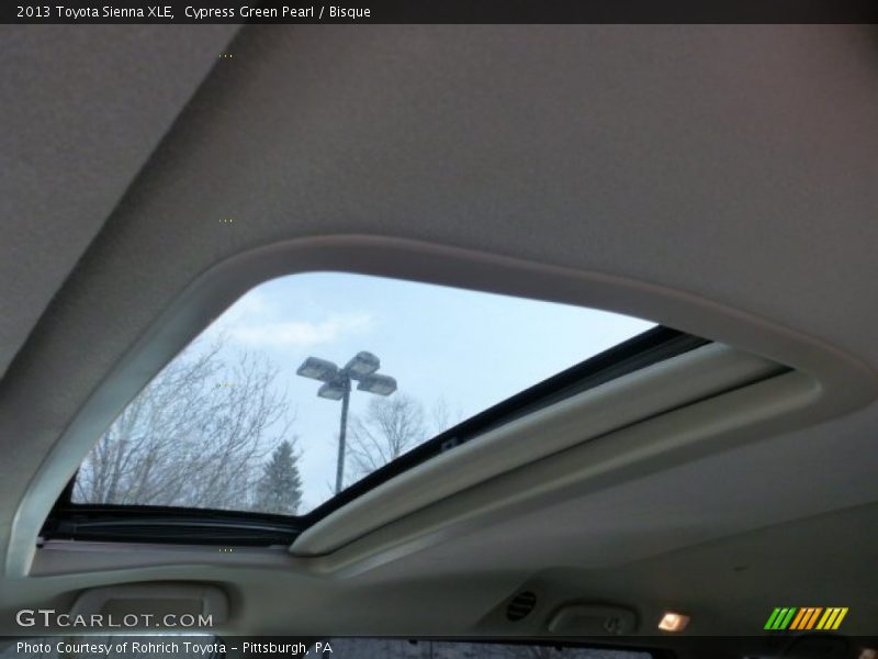 Cypress Green Pearl / Bisque 2013 Toyota Sienna XLE