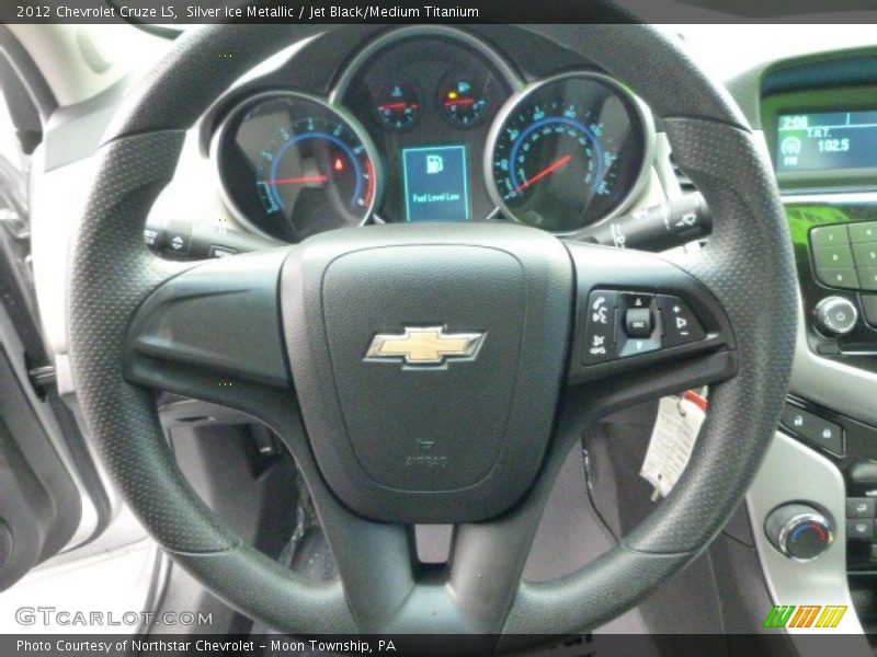 Silver Ice Metallic / Jet Black/Medium Titanium 2012 Chevrolet Cruze LS