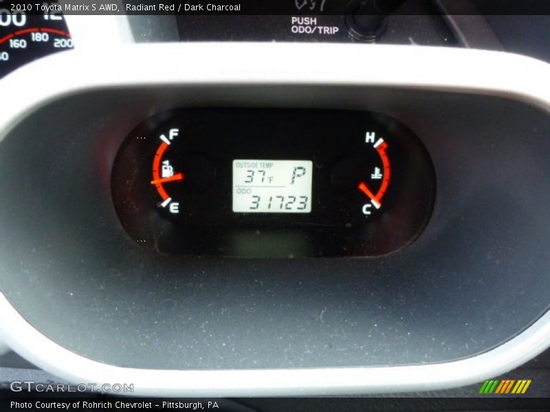 Radiant Red / Dark Charcoal 2010 Toyota Matrix S AWD