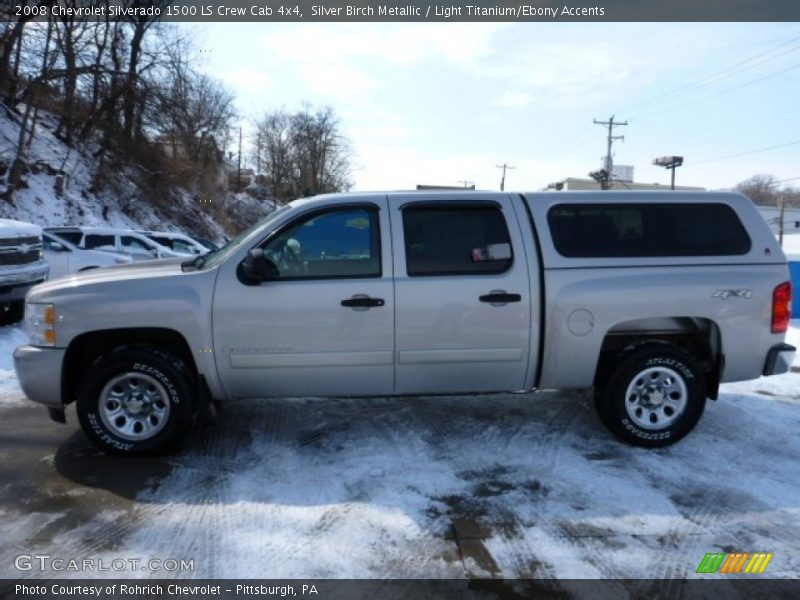 Silver Birch Metallic / Light Titanium/Ebony Accents 2008 Chevrolet Silverado 1500 LS Crew Cab 4x4