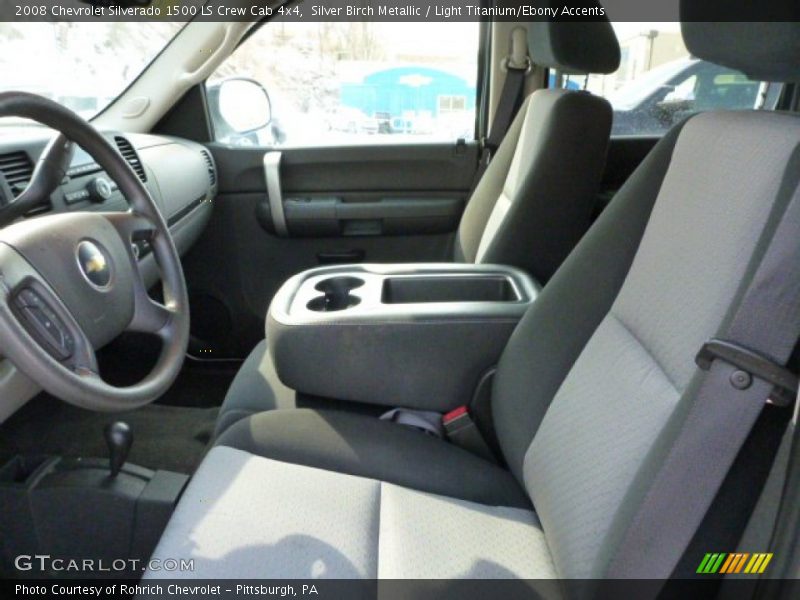  2008 Silverado 1500 LS Crew Cab 4x4 Light Titanium/Ebony Accents Interior