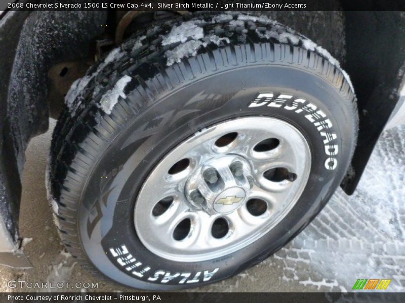 Silver Birch Metallic / Light Titanium/Ebony Accents 2008 Chevrolet Silverado 1500 LS Crew Cab 4x4