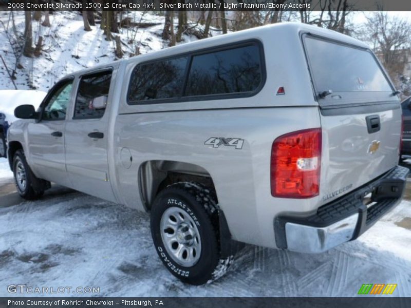 Silver Birch Metallic / Light Titanium/Ebony Accents 2008 Chevrolet Silverado 1500 LS Crew Cab 4x4