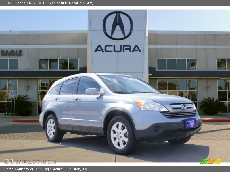 Glacier Blue Metallic / Gray 2007 Honda CR-V EX-L