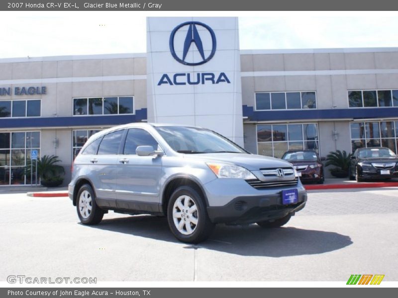 Glacier Blue Metallic / Gray 2007 Honda CR-V EX-L