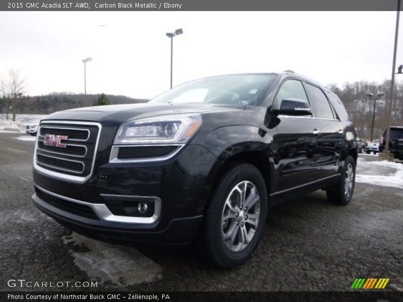 Carbon Black Metallic / Ebony 2015 GMC Acadia SLT AWD