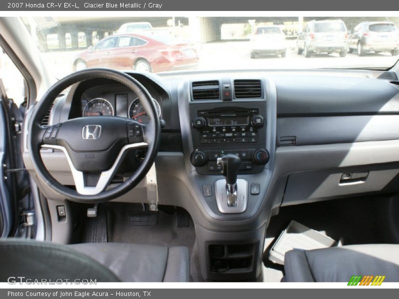 Glacier Blue Metallic / Gray 2007 Honda CR-V EX-L