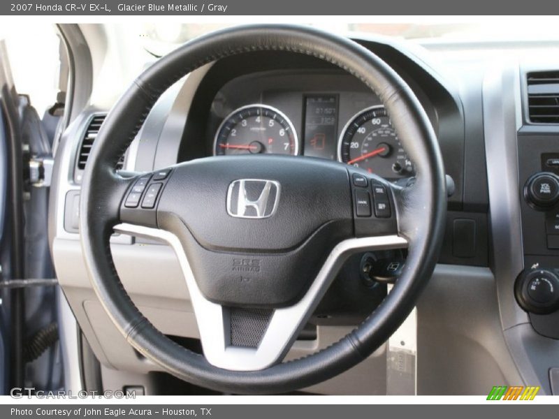 Glacier Blue Metallic / Gray 2007 Honda CR-V EX-L