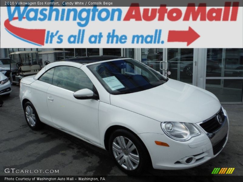 Candy White / Cornsilk Beige 2010 Volkswagen Eos Komfort