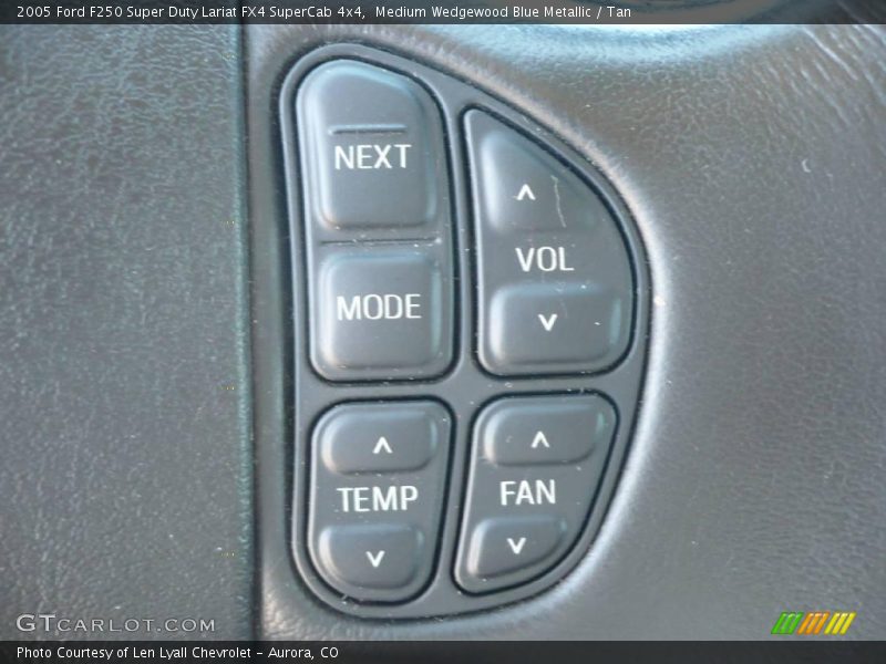 Medium Wedgewood Blue Metallic / Tan 2005 Ford F250 Super Duty Lariat FX4 SuperCab 4x4