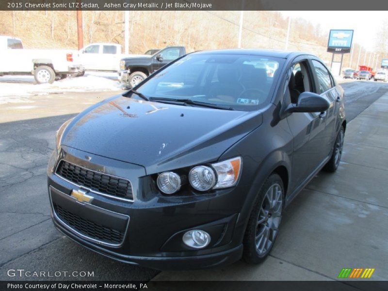 Ashen Gray Metallic / Jet Black/Mojave 2015 Chevrolet Sonic LTZ Sedan