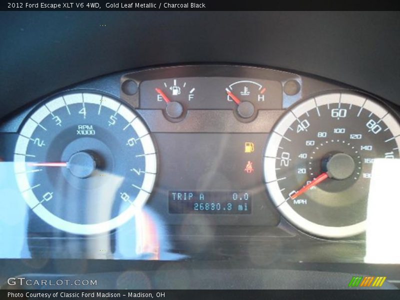 Gold Leaf Metallic / Charcoal Black 2012 Ford Escape XLT V6 4WD