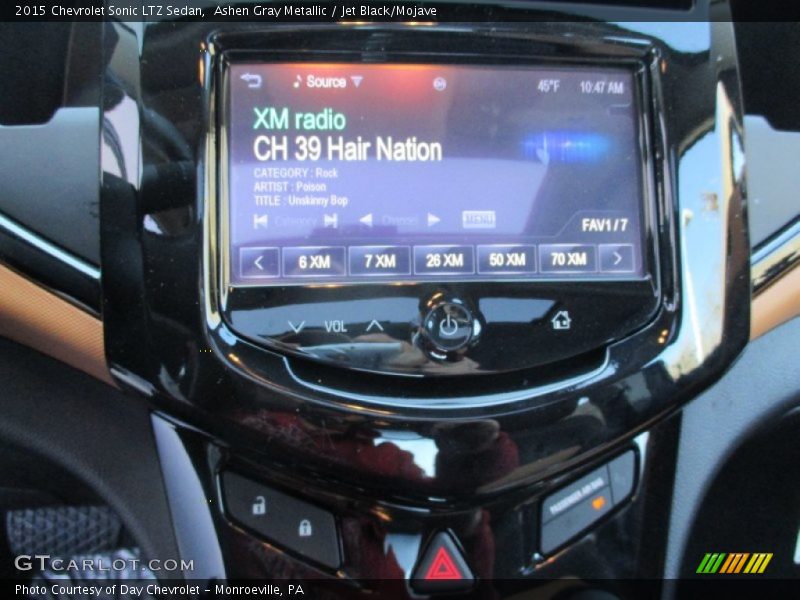 Ashen Gray Metallic / Jet Black/Mojave 2015 Chevrolet Sonic LTZ Sedan