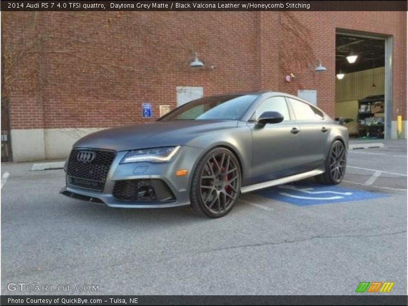 Daytona Grey Matte / Black Valcona Leather w/Honeycomb Stitching 2014 Audi RS 7 4.0 TFSI quattro