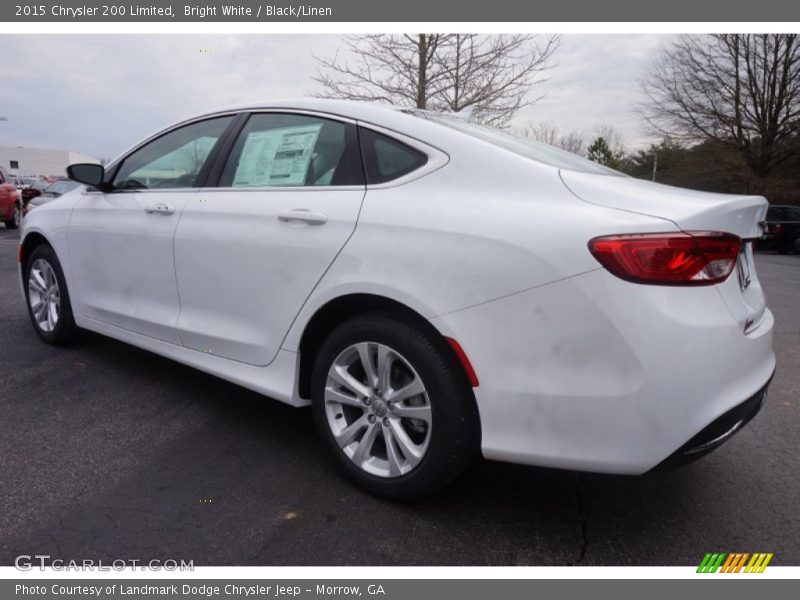 Bright White / Black/Linen 2015 Chrysler 200 Limited