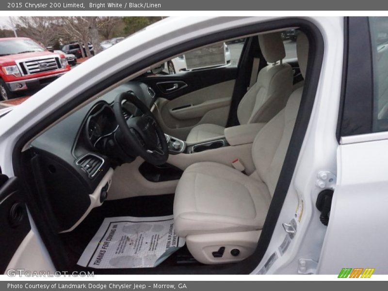 Bright White / Black/Linen 2015 Chrysler 200 Limited