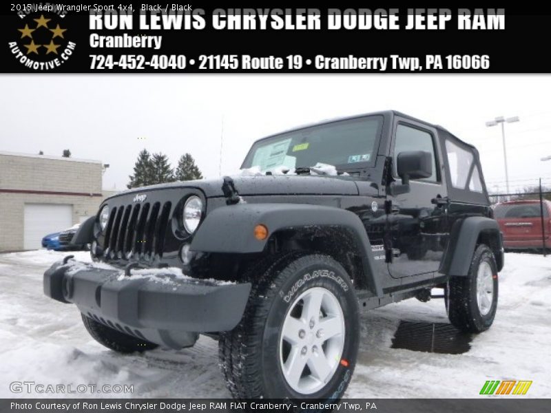 Black / Black 2015 Jeep Wrangler Sport 4x4