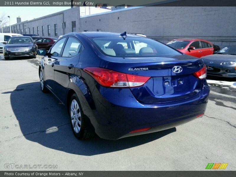 Indigo Blue Pearl / Gray 2011 Hyundai Elantra GLS