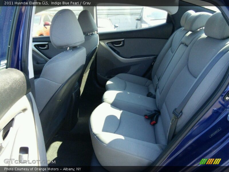 Indigo Blue Pearl / Gray 2011 Hyundai Elantra GLS
