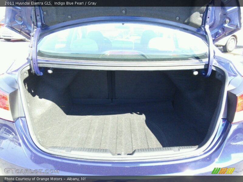 Indigo Blue Pearl / Gray 2011 Hyundai Elantra GLS
