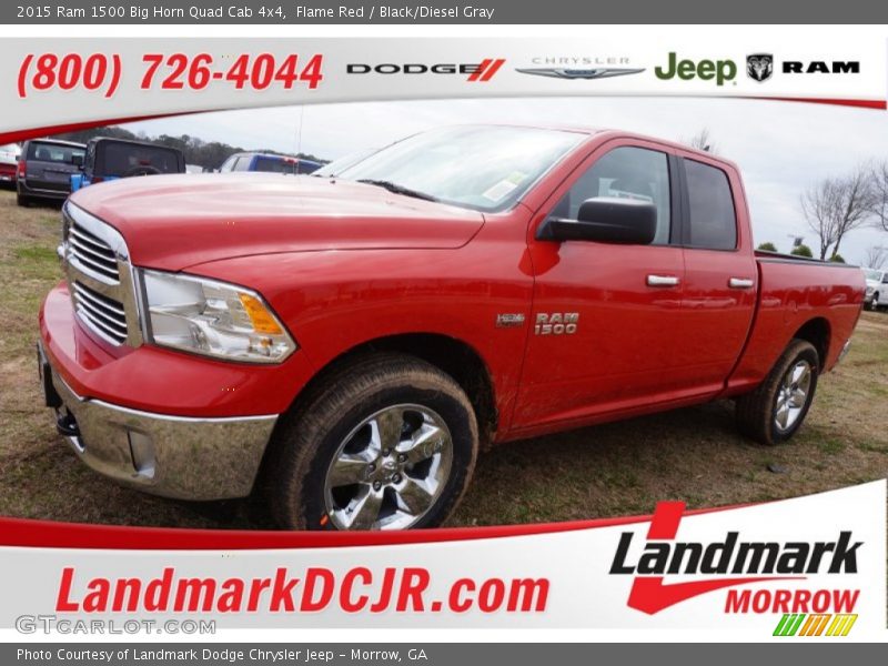 Flame Red / Black/Diesel Gray 2015 Ram 1500 Big Horn Quad Cab 4x4