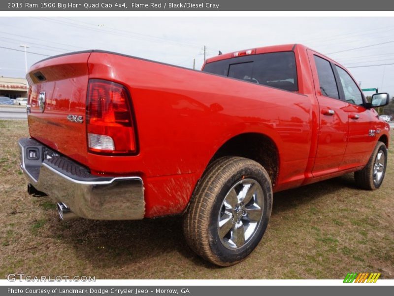 Flame Red / Black/Diesel Gray 2015 Ram 1500 Big Horn Quad Cab 4x4