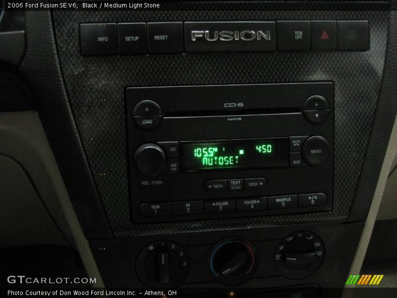 Black / Medium Light Stone 2006 Ford Fusion SE V6