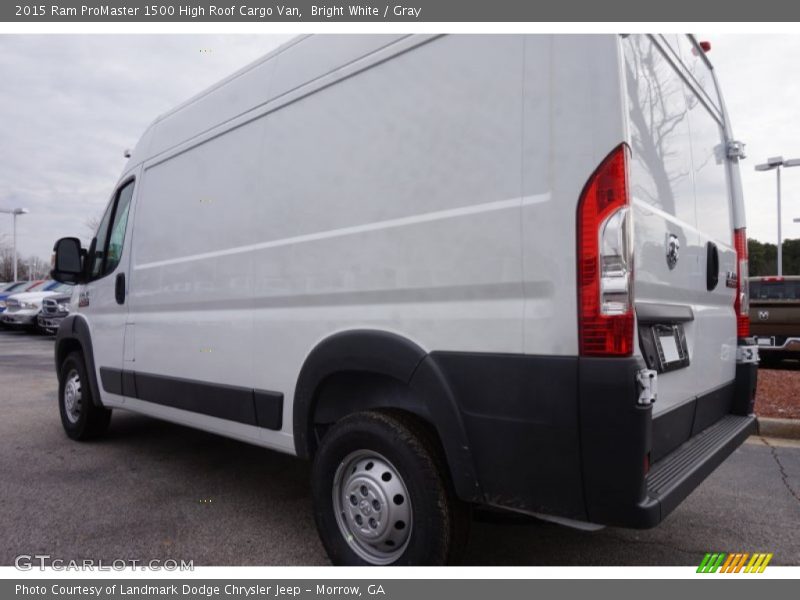 Bright White / Gray 2015 Ram ProMaster 1500 High Roof Cargo Van