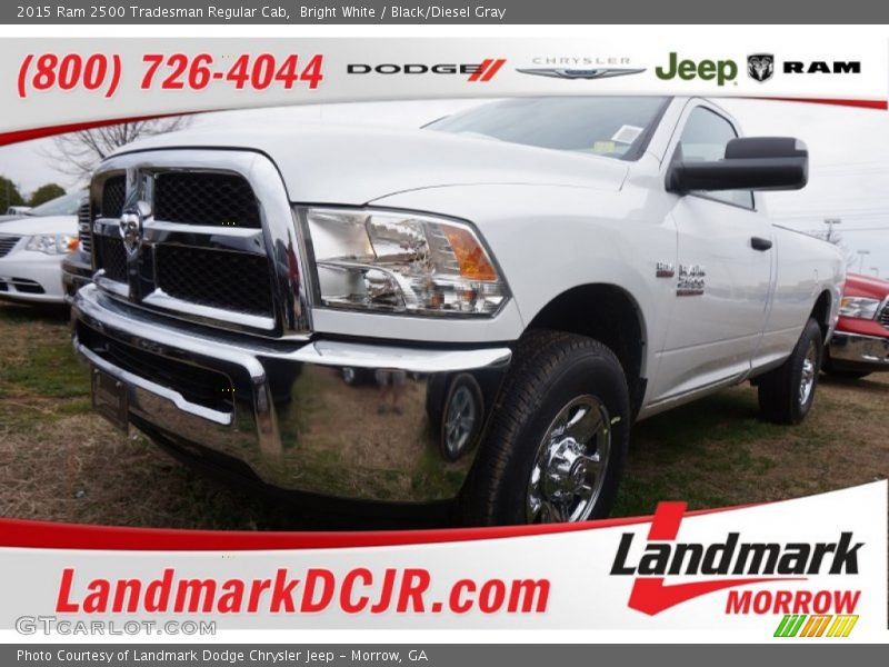 Bright White / Black/Diesel Gray 2015 Ram 2500 Tradesman Regular Cab