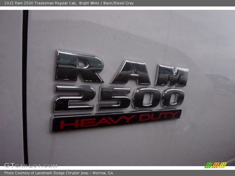 Bright White / Black/Diesel Gray 2015 Ram 2500 Tradesman Regular Cab