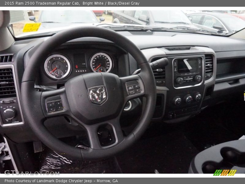 Bright White / Black/Diesel Gray 2015 Ram 2500 Tradesman Regular Cab
