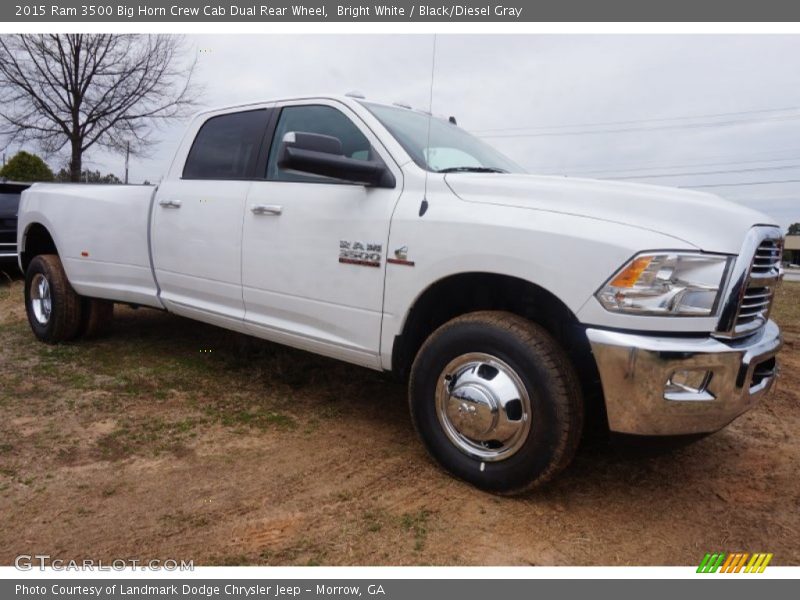 Bright White / Black/Diesel Gray 2015 Ram 3500 Big Horn Crew Cab Dual Rear Wheel