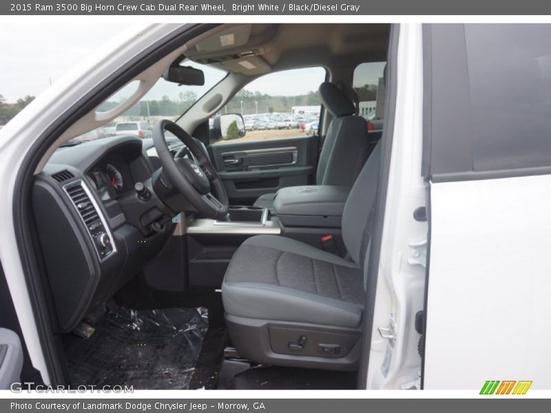 Bright White / Black/Diesel Gray 2015 Ram 3500 Big Horn Crew Cab Dual Rear Wheel