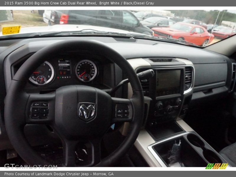 Bright White / Black/Diesel Gray 2015 Ram 3500 Big Horn Crew Cab Dual Rear Wheel