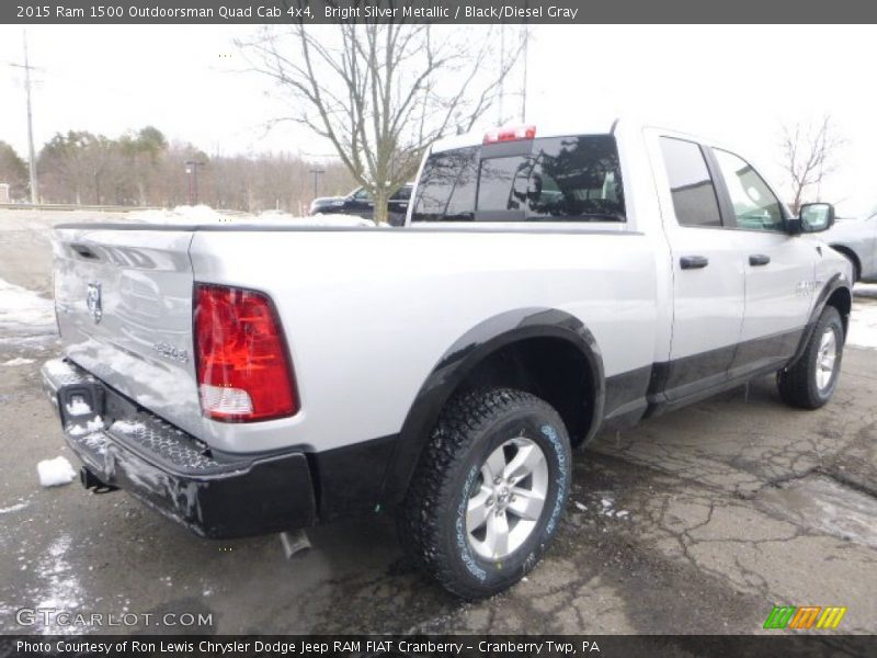 Bright Silver Metallic / Black/Diesel Gray 2015 Ram 1500 Outdoorsman Quad Cab 4x4
