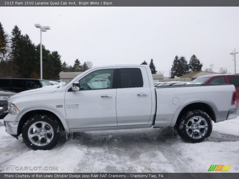 Bright White / Black 2015 Ram 1500 Laramie Quad Cab 4x4