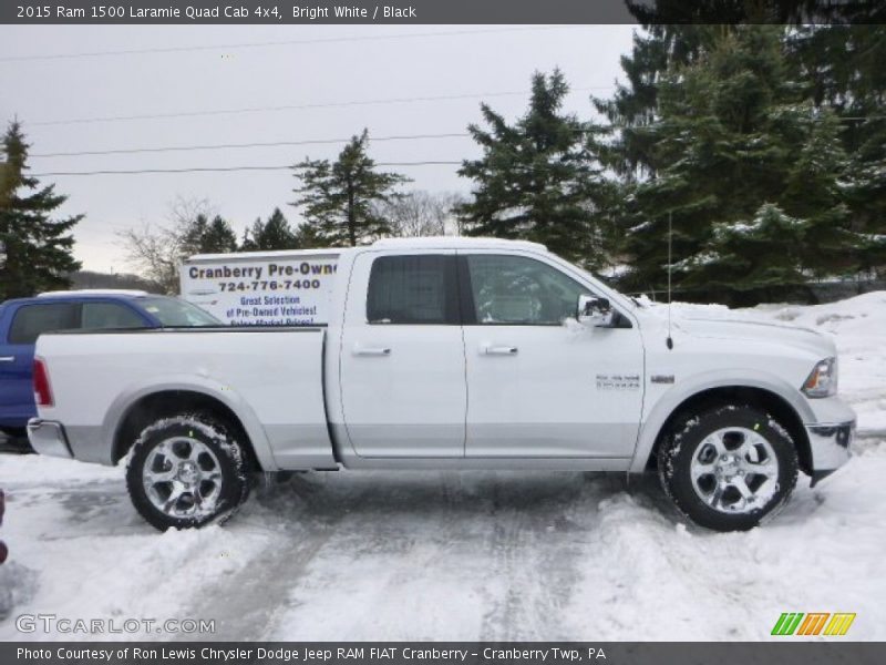 Bright White / Black 2015 Ram 1500 Laramie Quad Cab 4x4
