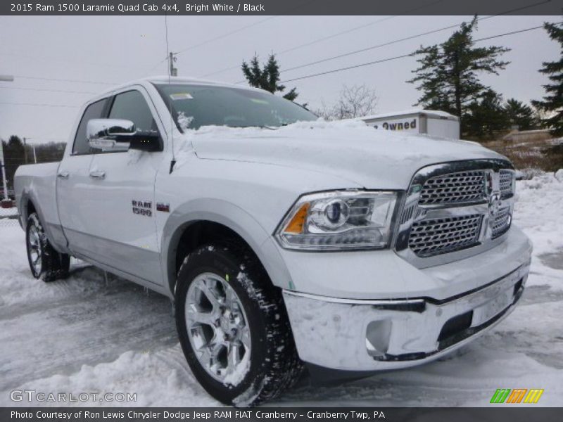 Bright White / Black 2015 Ram 1500 Laramie Quad Cab 4x4