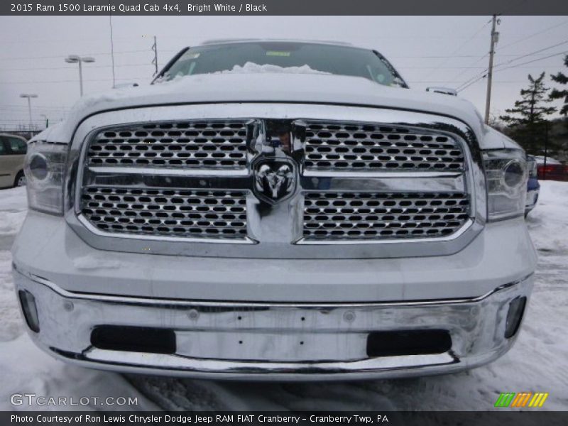 Bright White / Black 2015 Ram 1500 Laramie Quad Cab 4x4