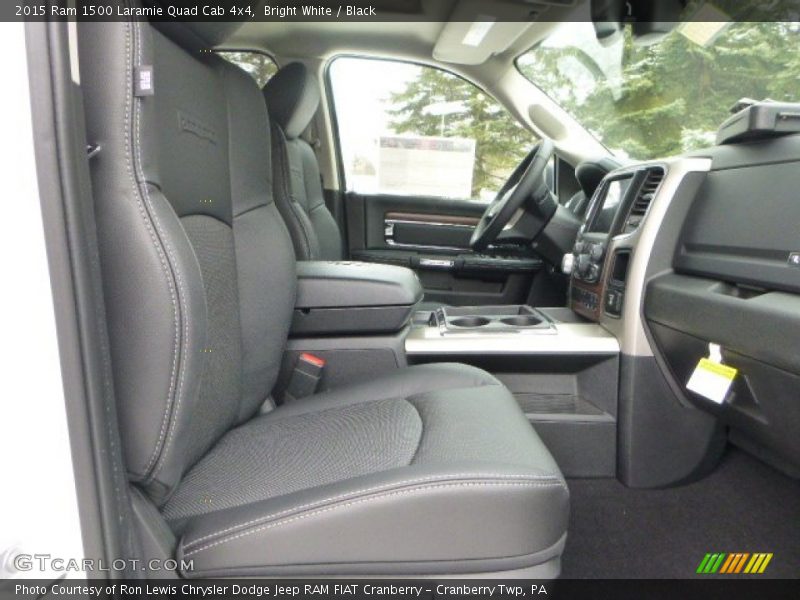 Bright White / Black 2015 Ram 1500 Laramie Quad Cab 4x4