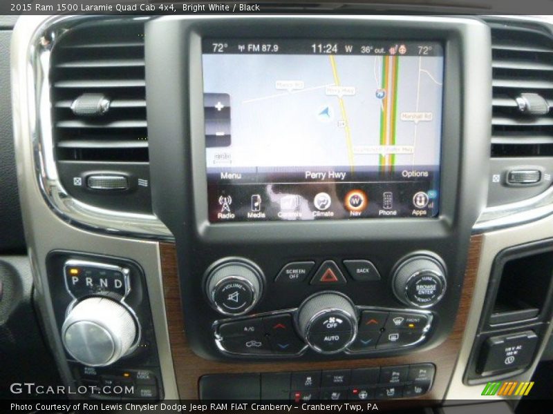 Bright White / Black 2015 Ram 1500 Laramie Quad Cab 4x4