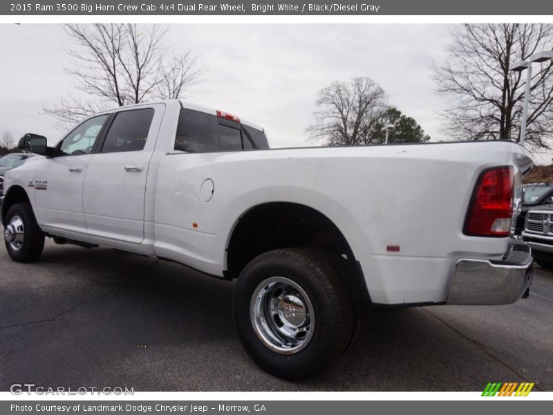 Bright White / Black/Diesel Gray 2015 Ram 3500 Big Horn Crew Cab 4x4 Dual Rear Wheel