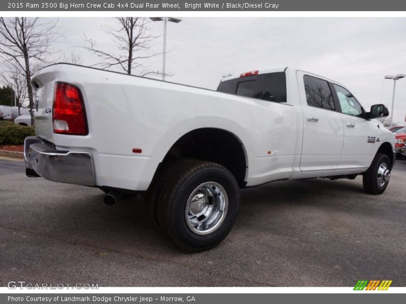 Bright White / Black/Diesel Gray 2015 Ram 3500 Big Horn Crew Cab 4x4 Dual Rear Wheel