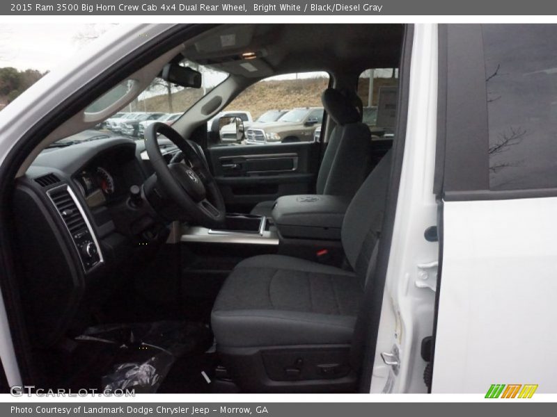 Bright White / Black/Diesel Gray 2015 Ram 3500 Big Horn Crew Cab 4x4 Dual Rear Wheel